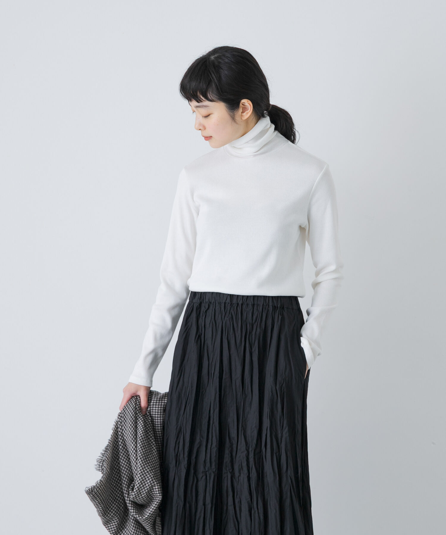 かぐれ「コットンウールテレコタートルカットソー」|Tシャツ・カットソー|