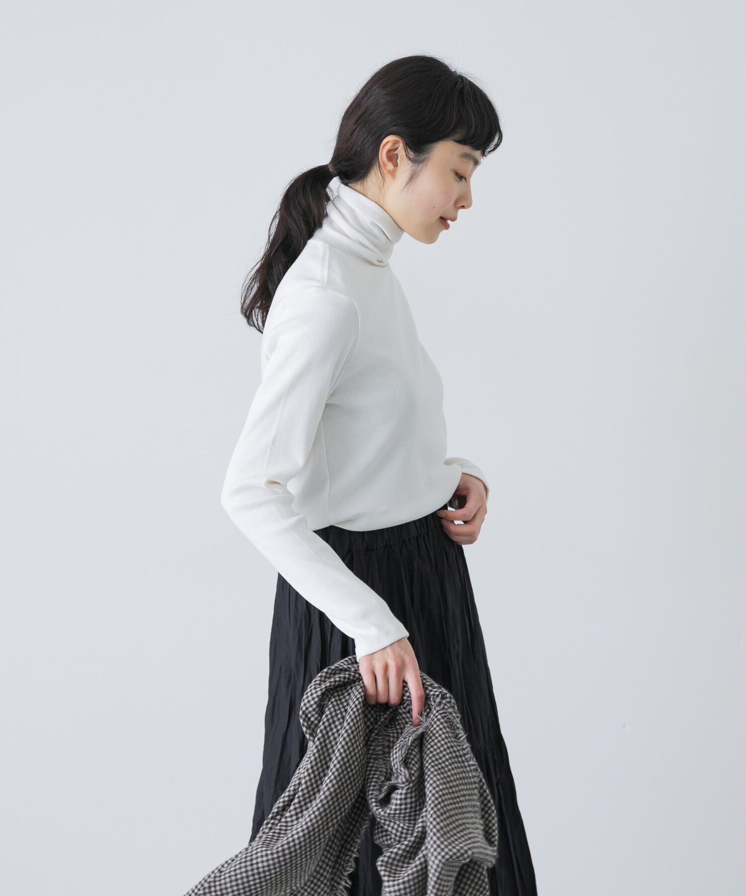 かぐれ「コットンウールテレコタートルカットソー」|Tシャツ・カットソー|