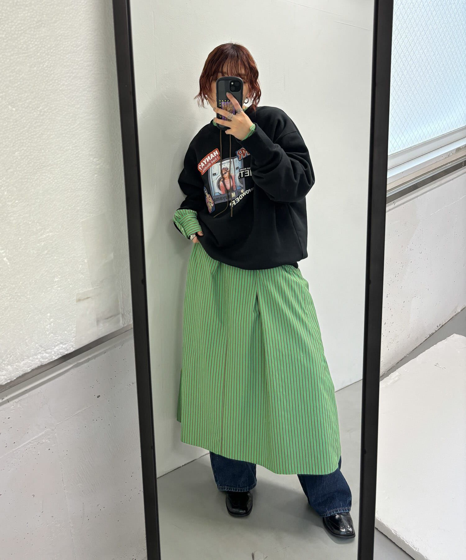  「スクエアカラーSETストライプワンピース」|ワンピース|