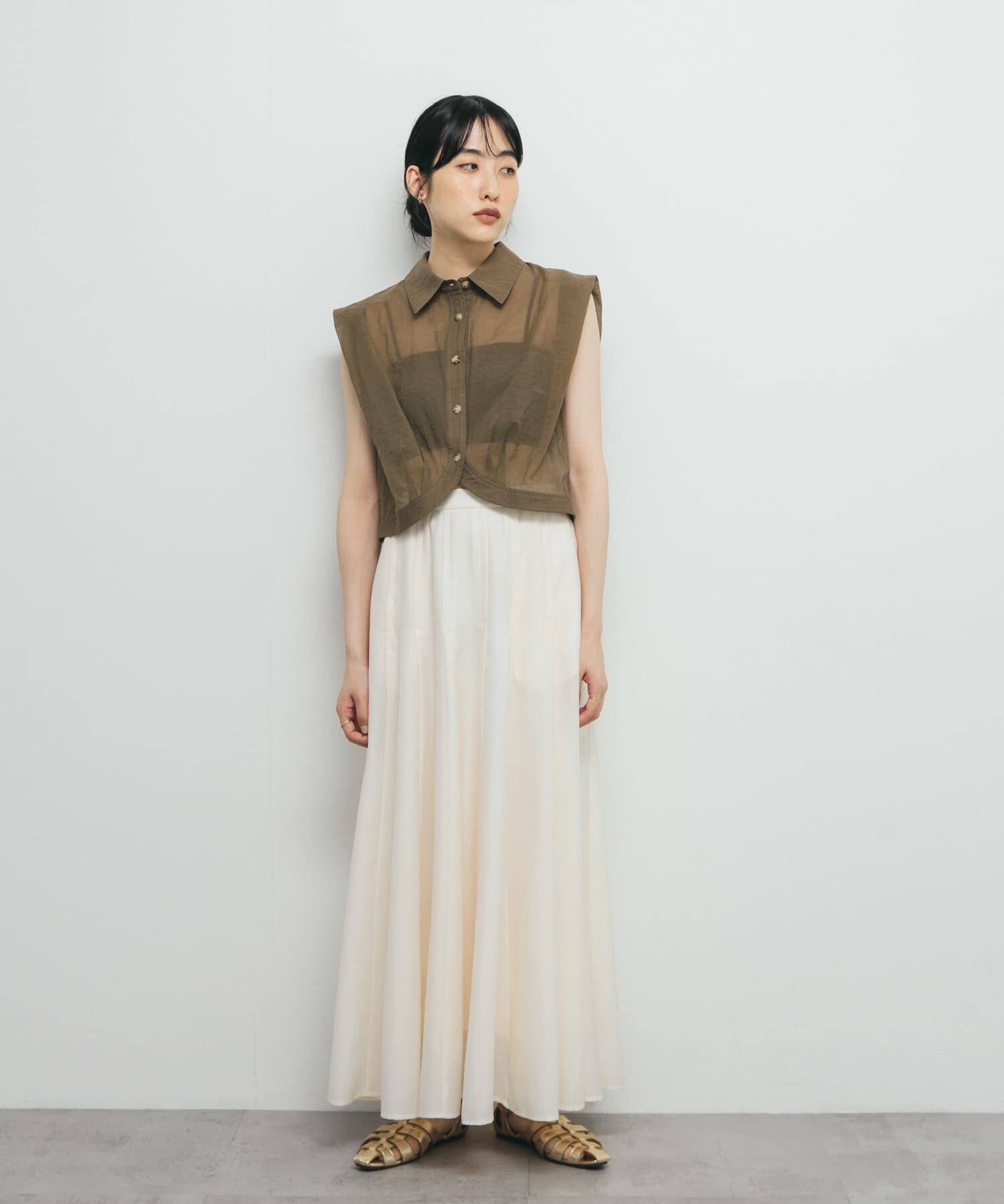  「ワイドフレアシアースカート」|スカート|