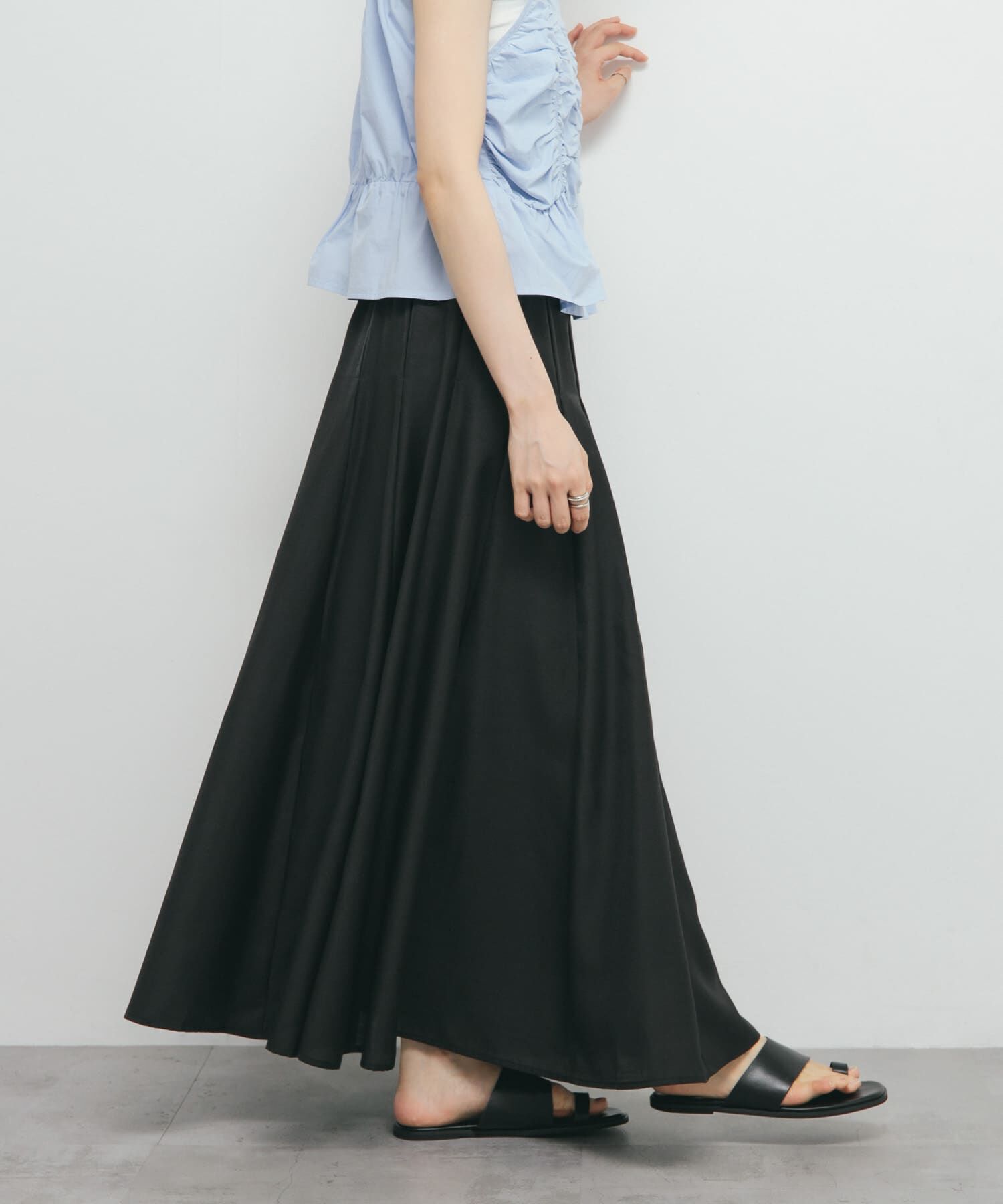  「ワイドフレアシアースカート」|スカート|