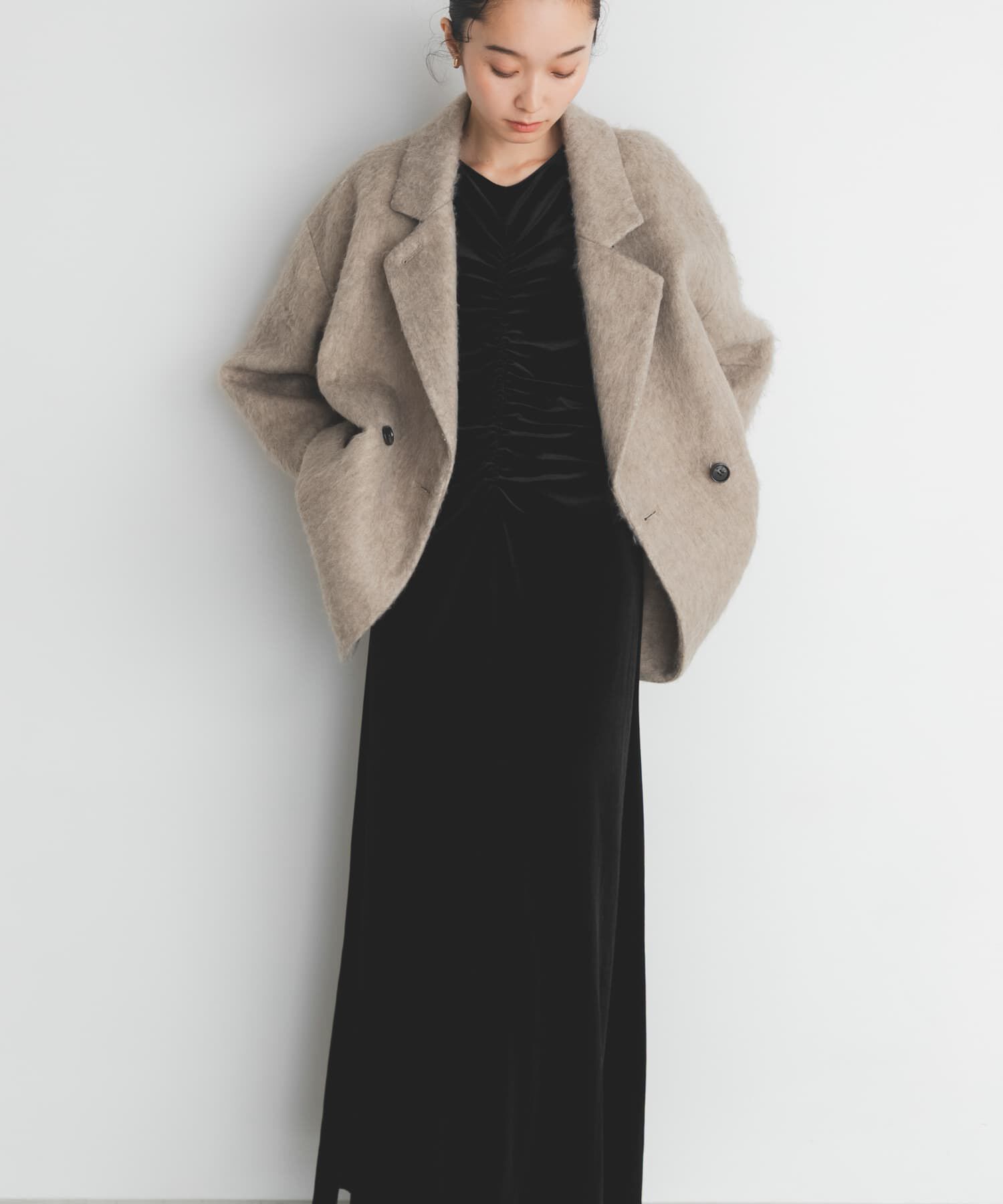  「ベロアシャーリングドレス」|ワンピース|