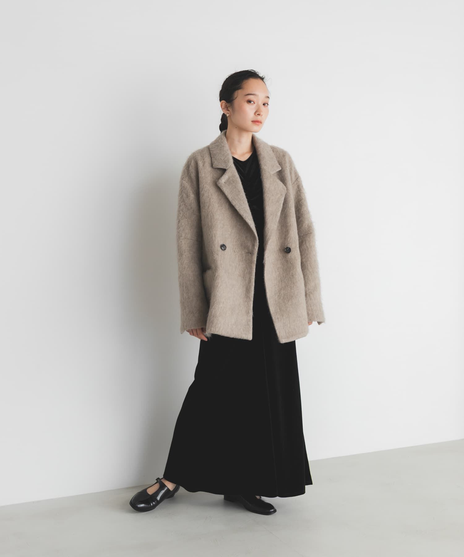  「ベロアシャーリングドレス」|ワンピース|