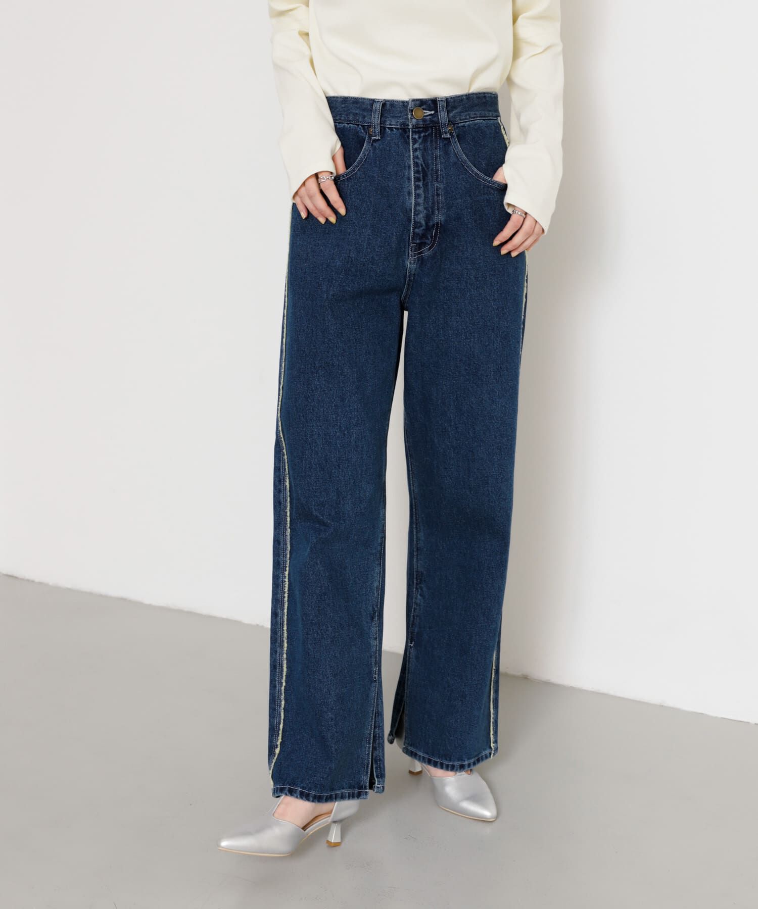 SENSE OF PLACE by URBAN RESEARCH「サイドフリンジデニム」|デニム|