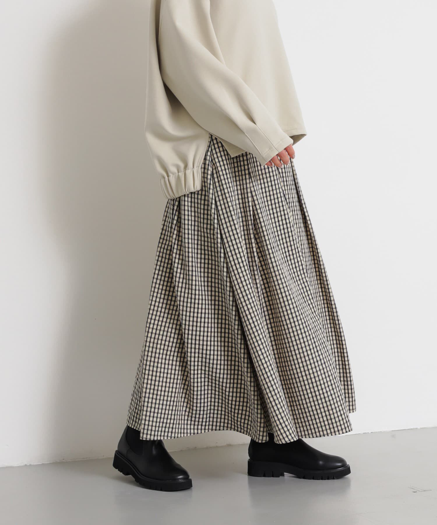SENSE OF PLACE by URBAN RESEARCH「チェックボリュームスカート」|スカート|