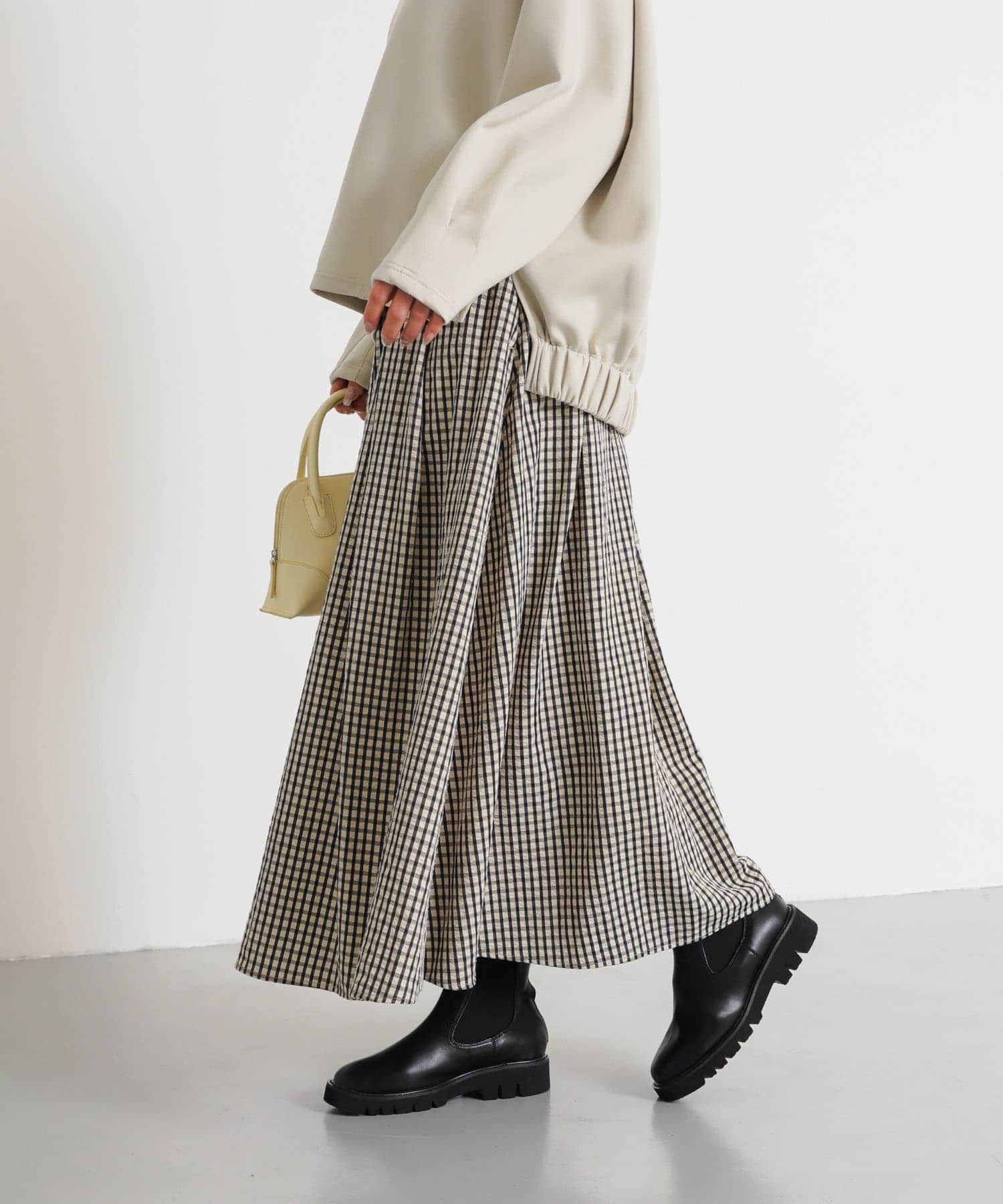 SENSE OF PLACE by URBAN RESEARCH「チェックボリュームスカート」|スカート|