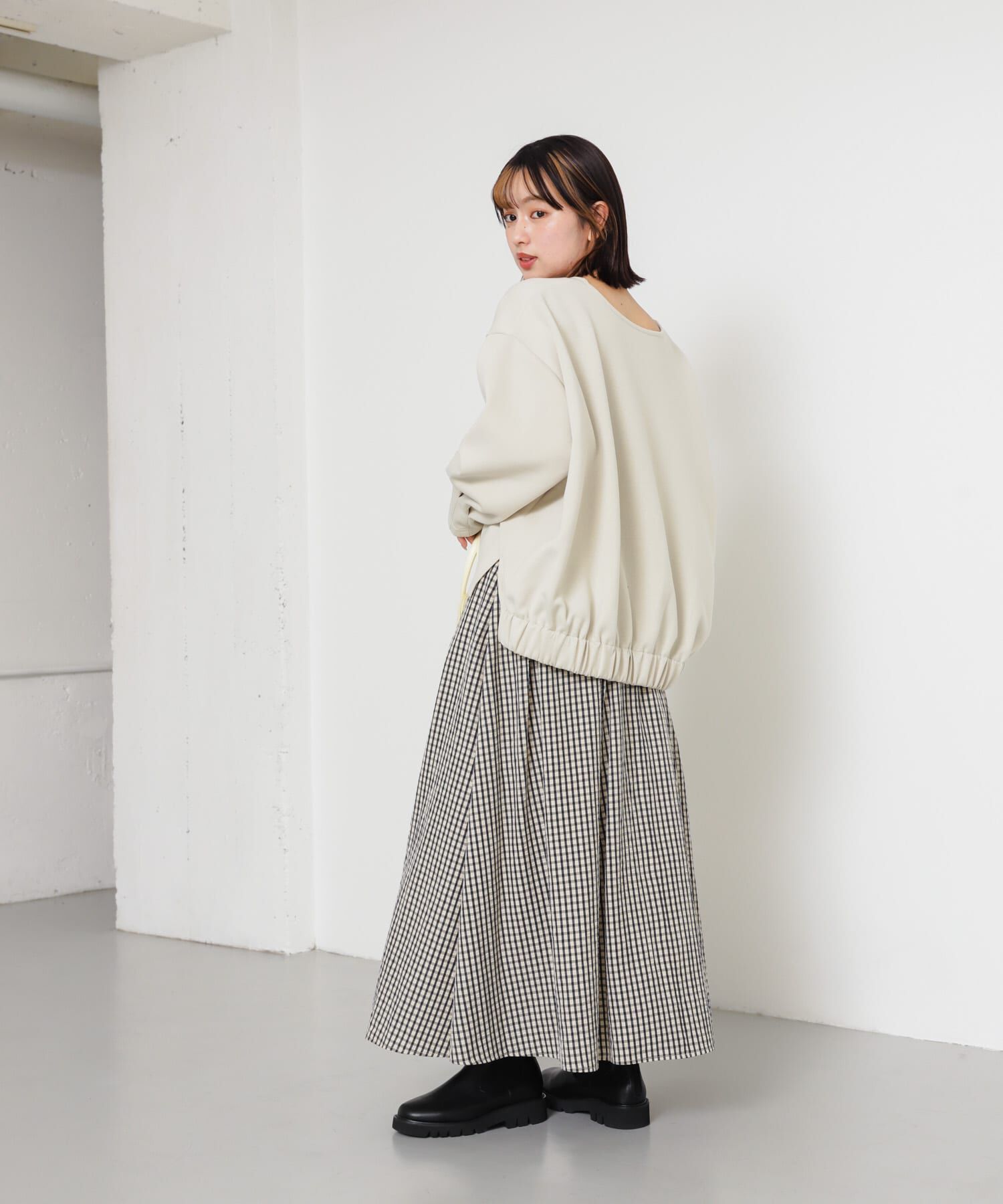 SENSE OF PLACE by URBAN RESEARCH「チェックボリュームスカート」|スカート|