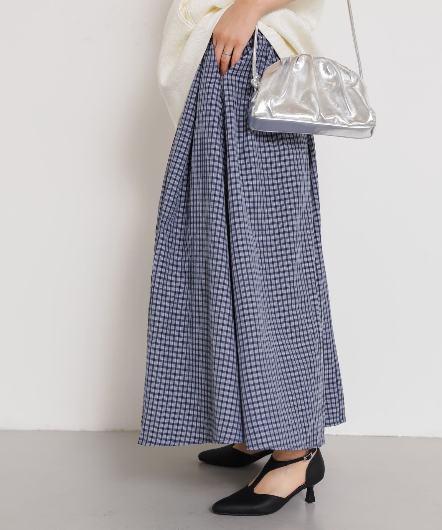 SENSE OF PLACE by URBAN RESEARCH「チェックボリュームスカート」|スカート|