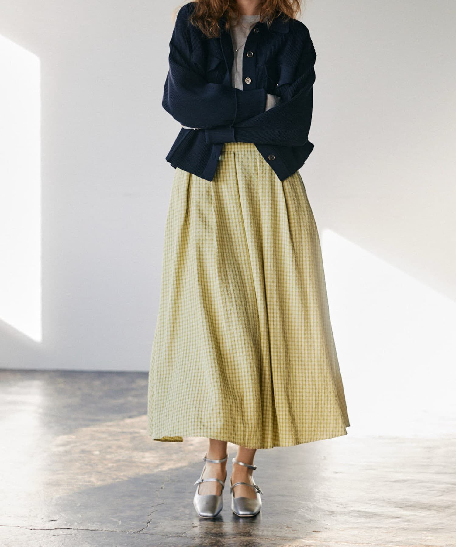 SENSE OF PLACE by URBAN RESEARCH「チェックボリュームスカート」|スカート|