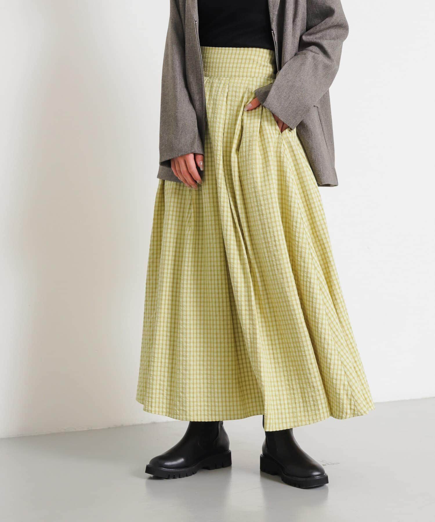 SENSE OF PLACE by URBAN RESEARCH「チェックボリュームスカート」|スカート|