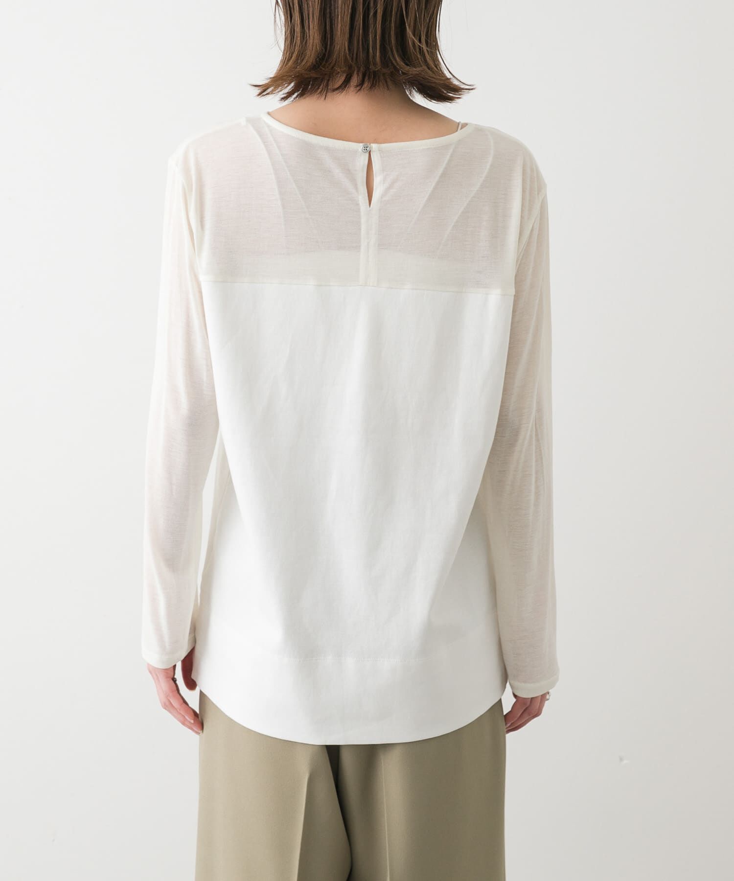 SENSE OF PLACE by URBAN RESEARCH「クルーネックドッキングスリットトップ」|Tシャツ・カットソー|