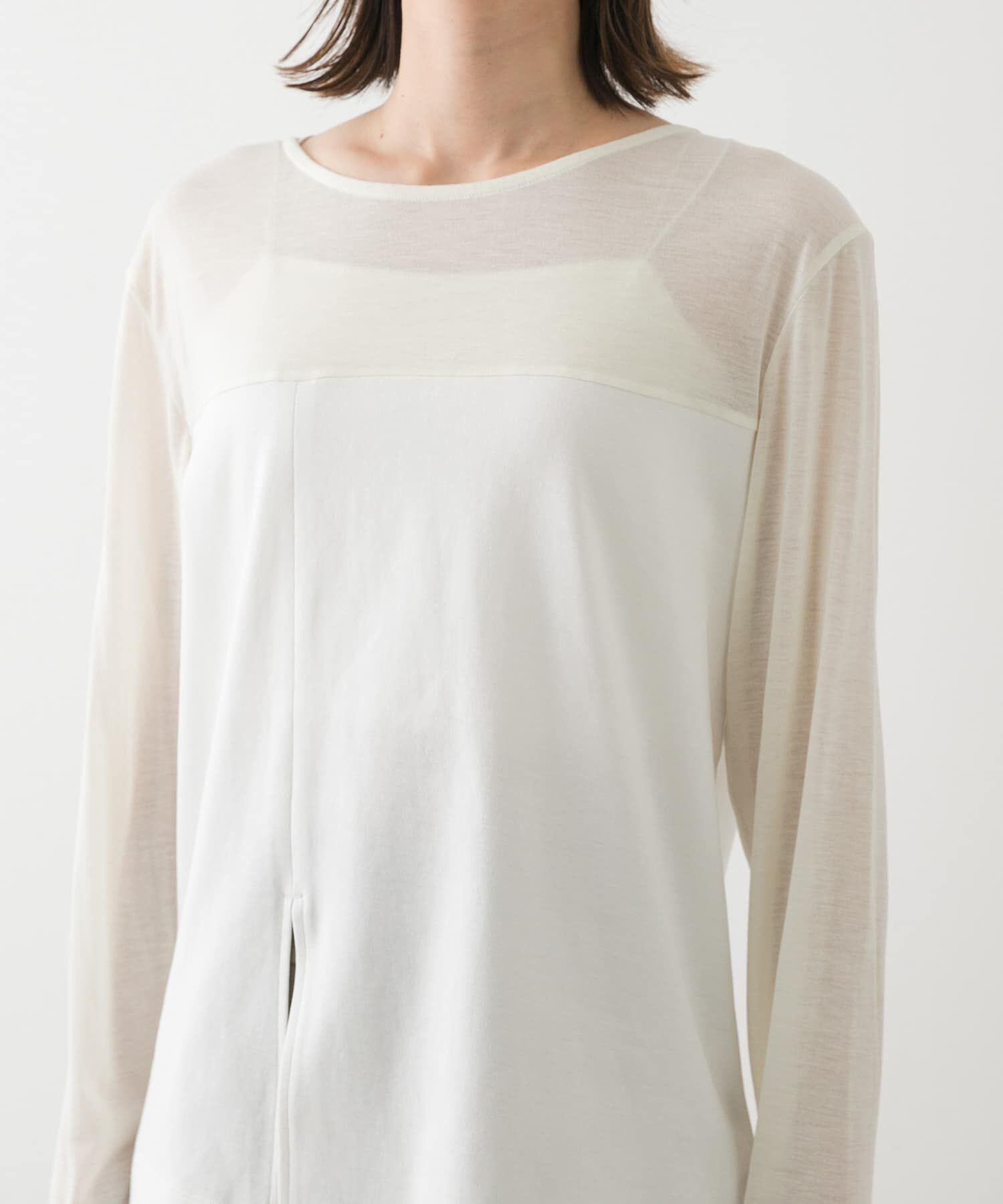 SENSE OF PLACE by URBAN RESEARCH「クルーネックドッキングスリットトップ」|Tシャツ・カットソー|