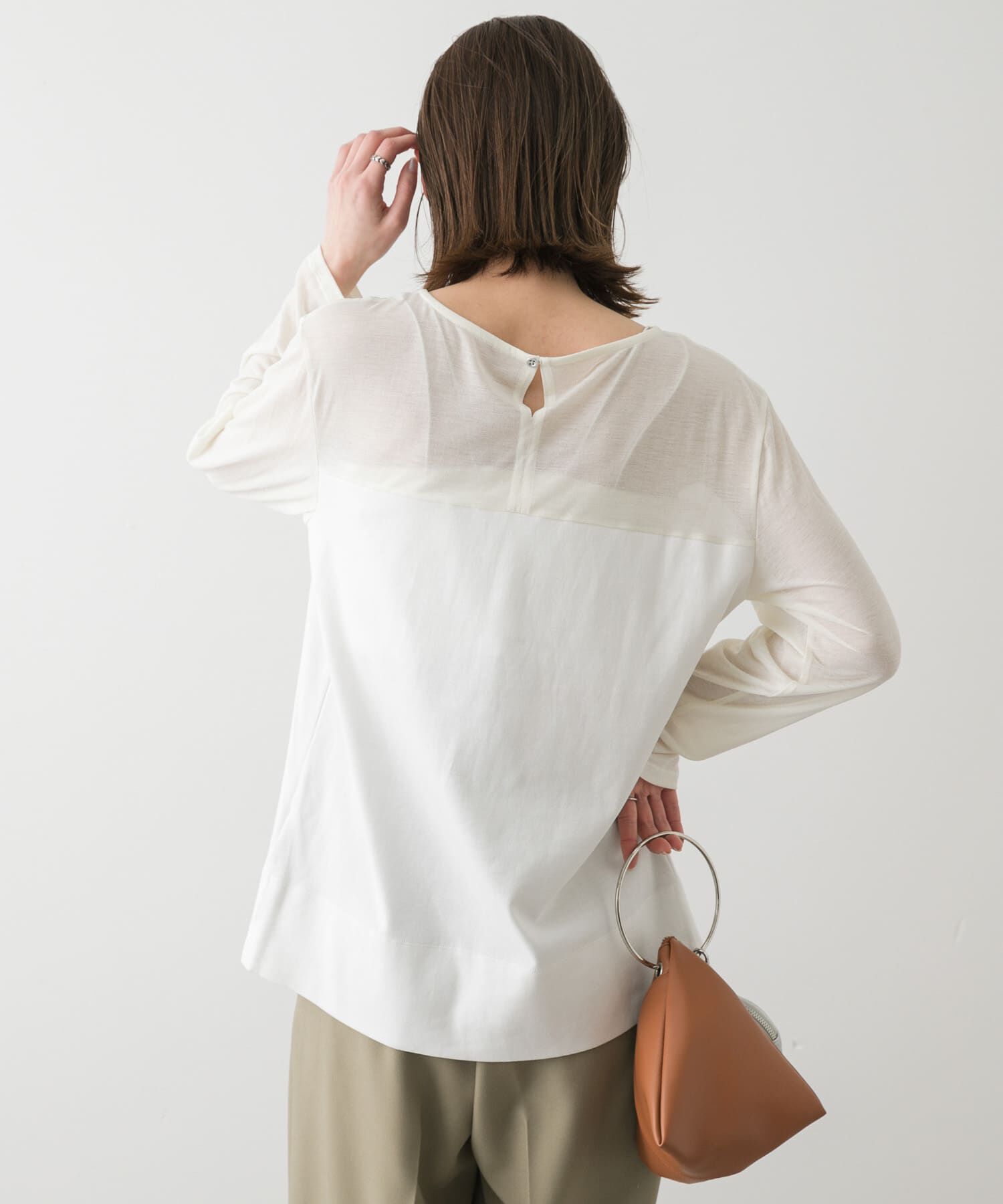 SENSE OF PLACE by URBAN RESEARCH「クルーネックドッキングスリットトップ」|Tシャツ・カットソー|