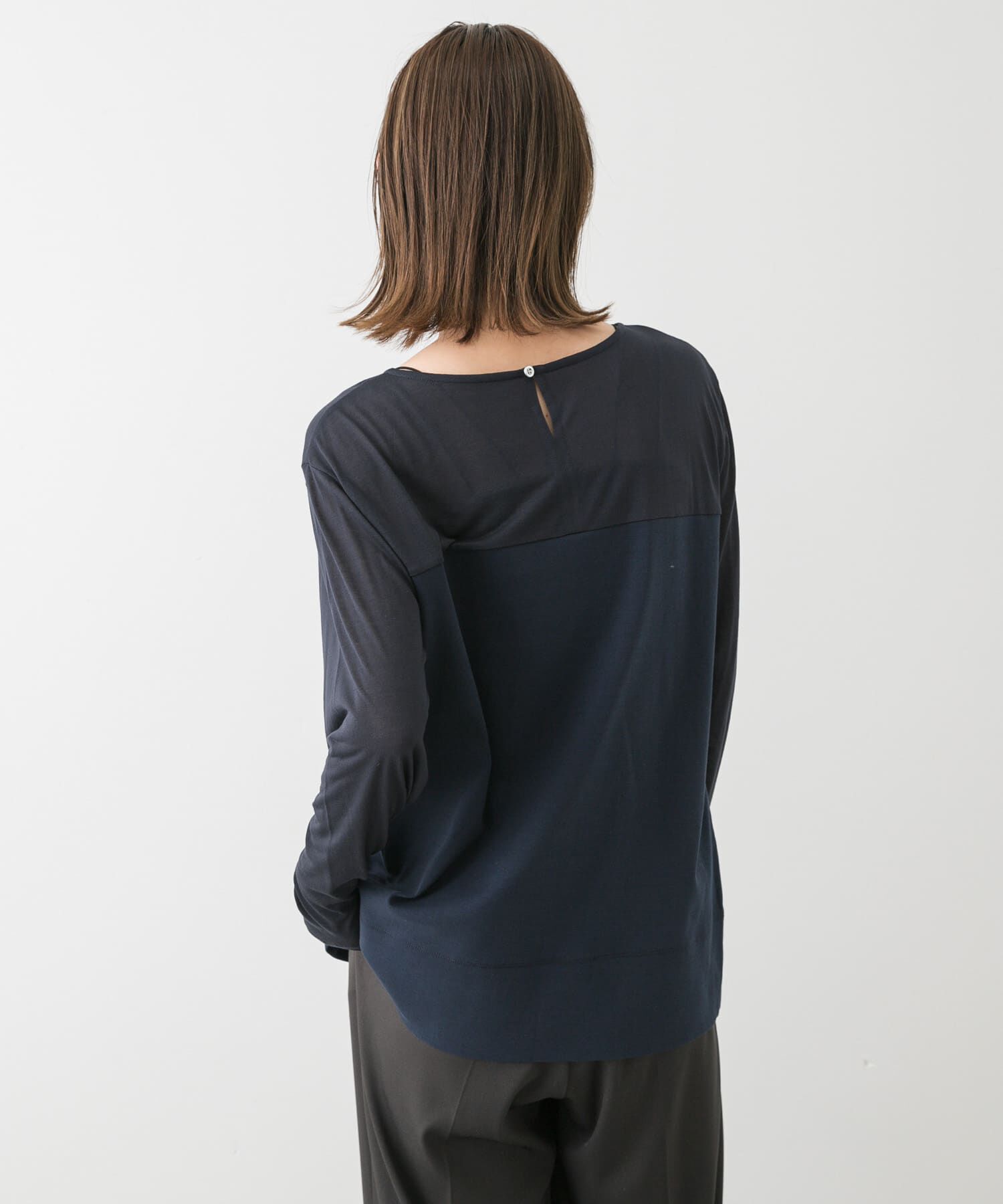 SENSE OF PLACE by URBAN RESEARCH「クルーネックドッキングスリットトップ」|Tシャツ・カットソー|