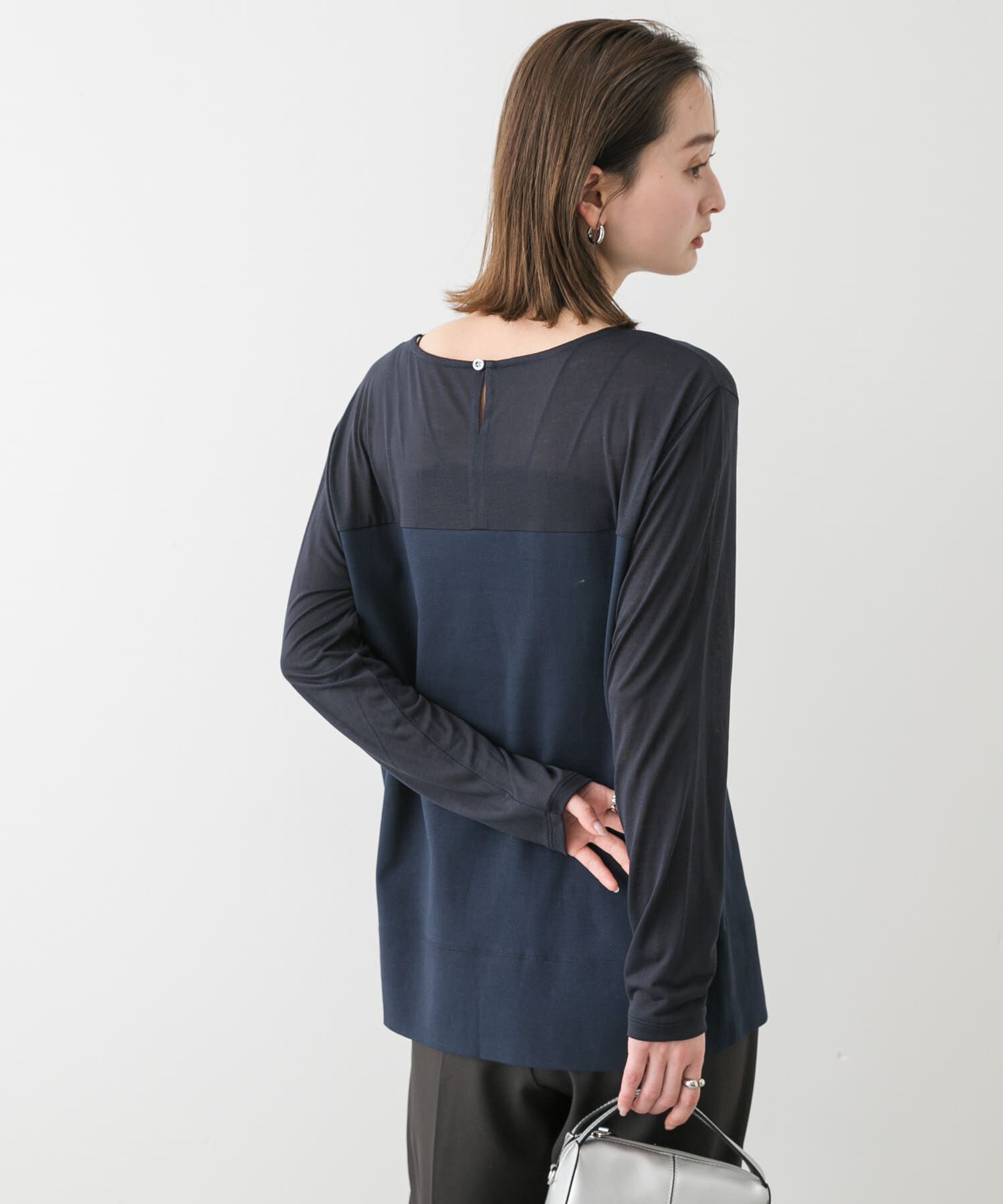 SENSE OF PLACE by URBAN RESEARCH「クルーネックドッキングスリットトップ」|Tシャツ・カットソー|