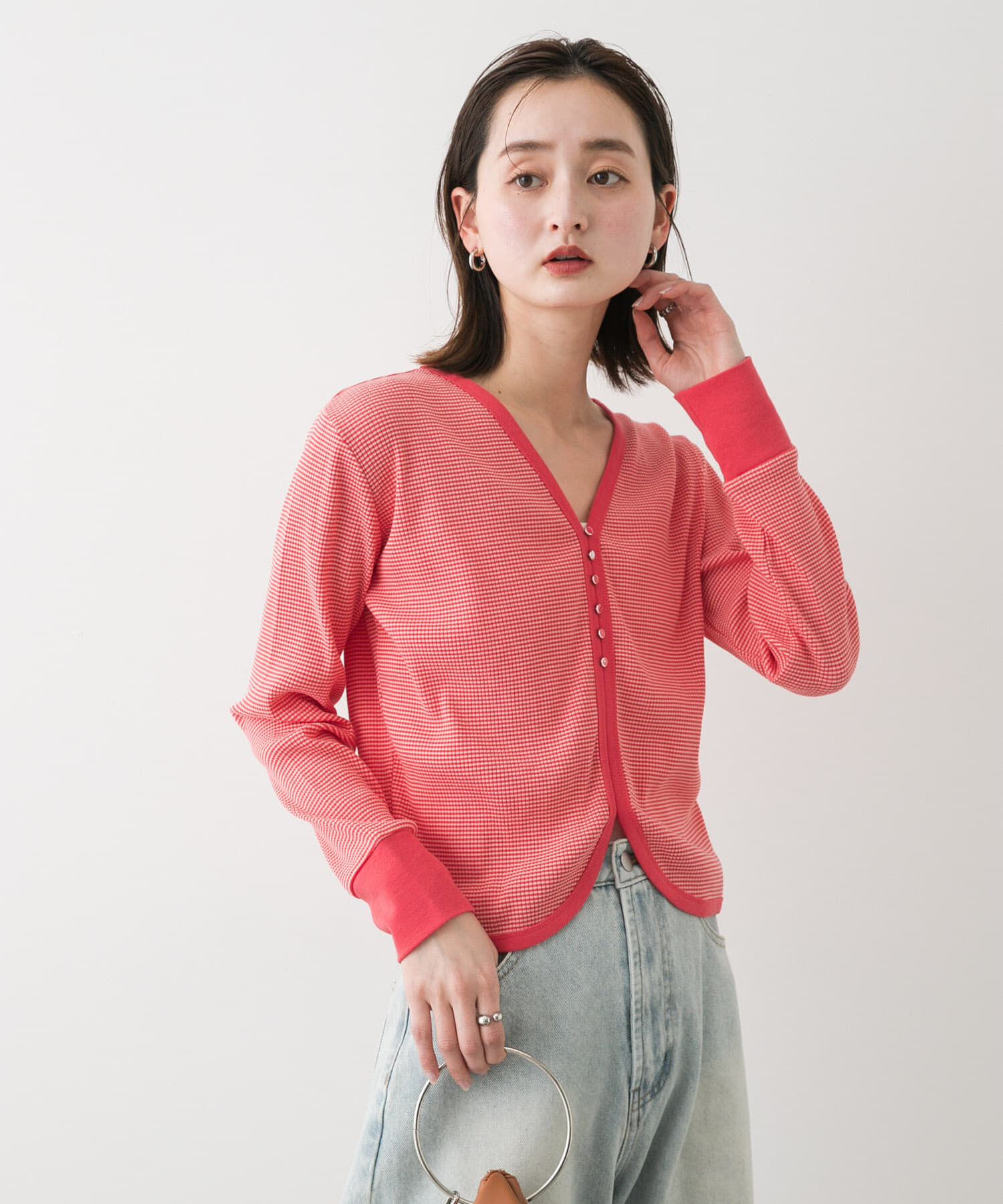 SENSE OF PLACE by URBAN RESEARCH「Vネックバイカラートップ」|Tシャツ・カットソー|