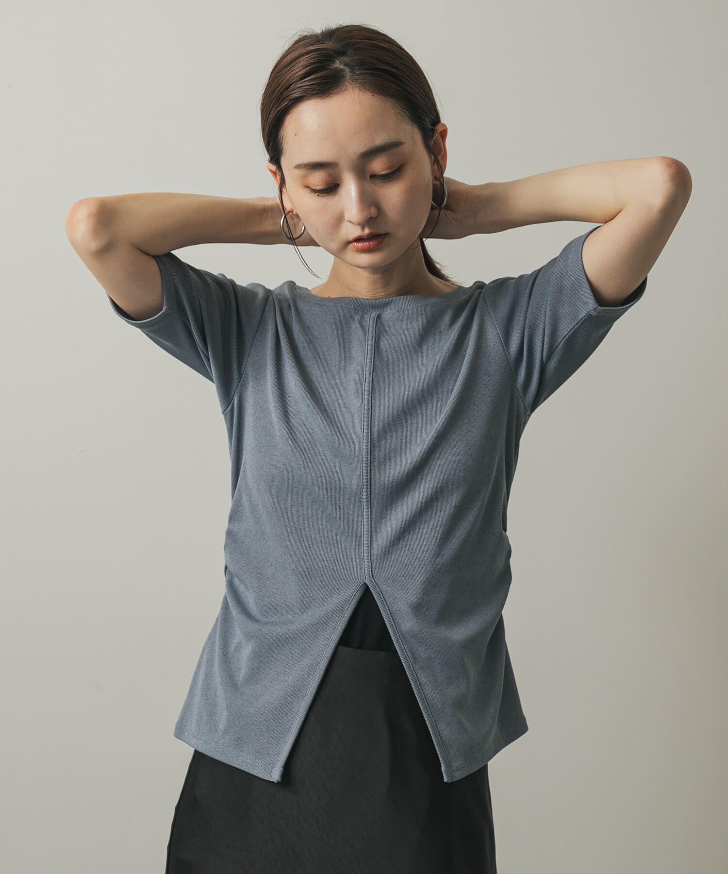 SENSE OF PLACE by URBAN RESEARCH「2WAYウエストギャザーリブトップ」|Tシャツ・カットソー|