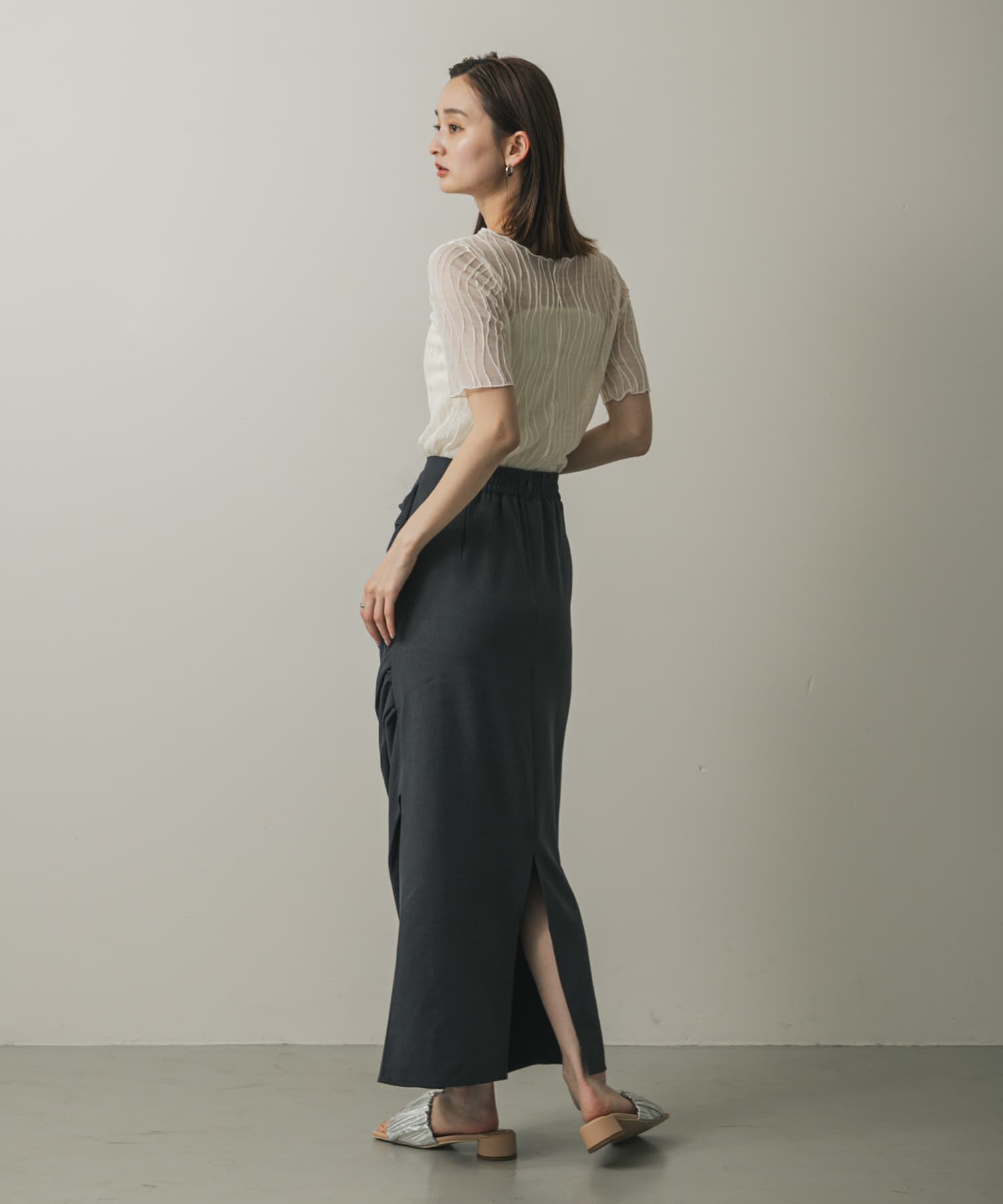 SENSE OF PLACE by URBAN RESEARCH「『一部WEB限定カラー』ウェーブジャガードトップ(半袖)」|Tシャツ・カットソー|