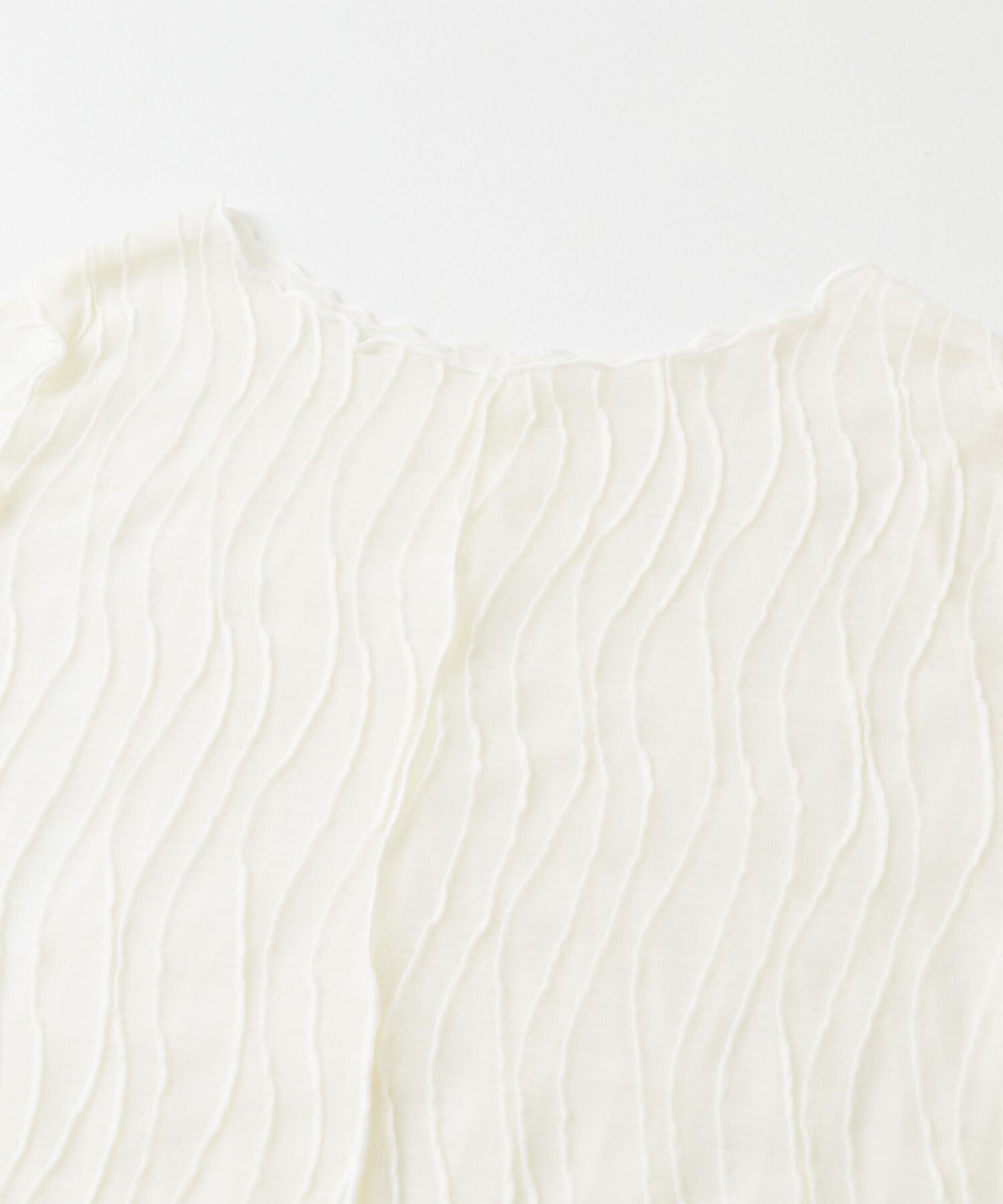 SENSE OF PLACE by URBAN RESEARCH「『一部WEB限定カラー』ウェーブジャガードトップ(半袖)」|Tシャツ・カットソー|