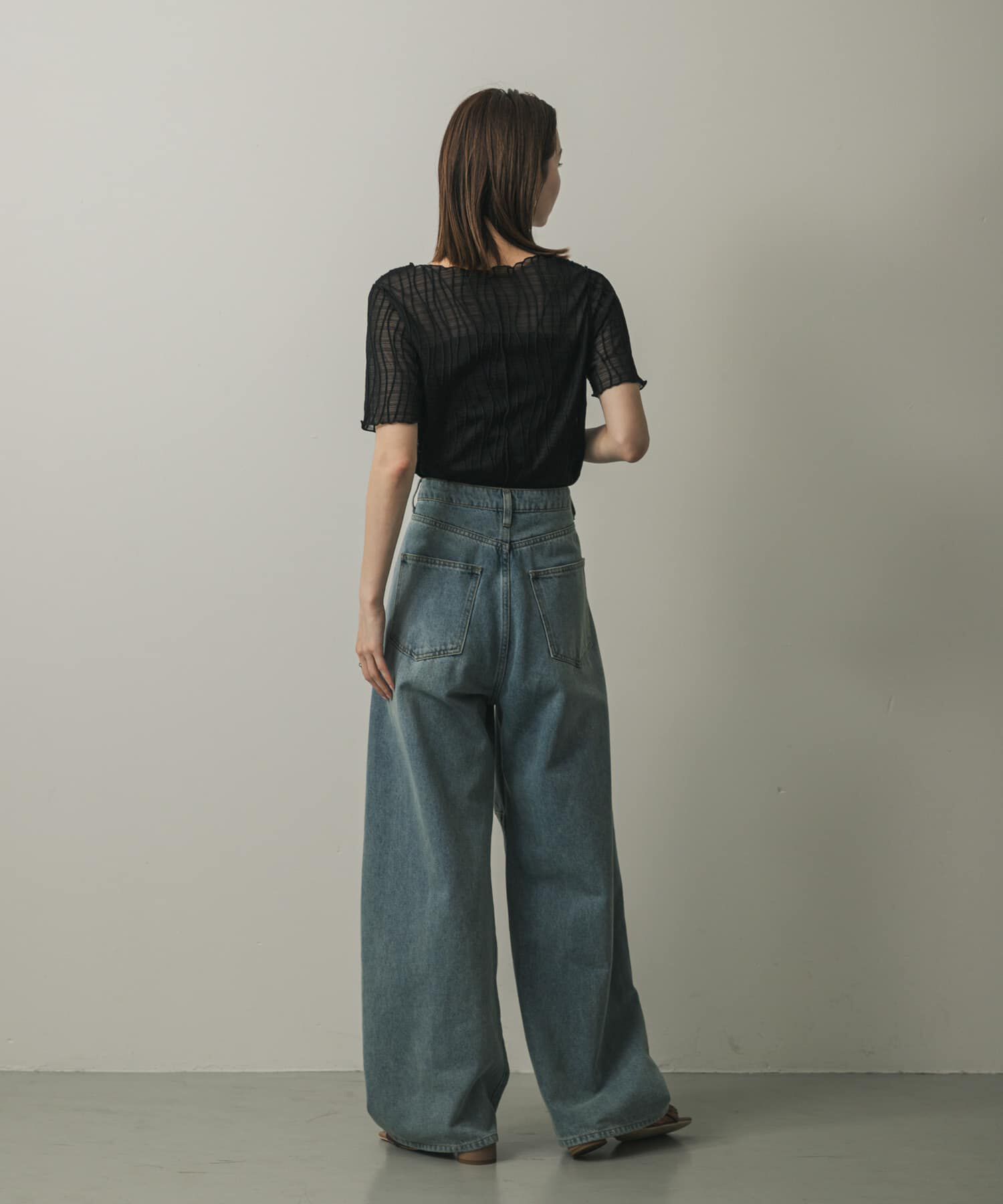 SENSE OF PLACE by URBAN RESEARCH「『一部WEB限定カラー』ウェーブジャガードトップ(半袖)」|Tシャツ・カットソー|