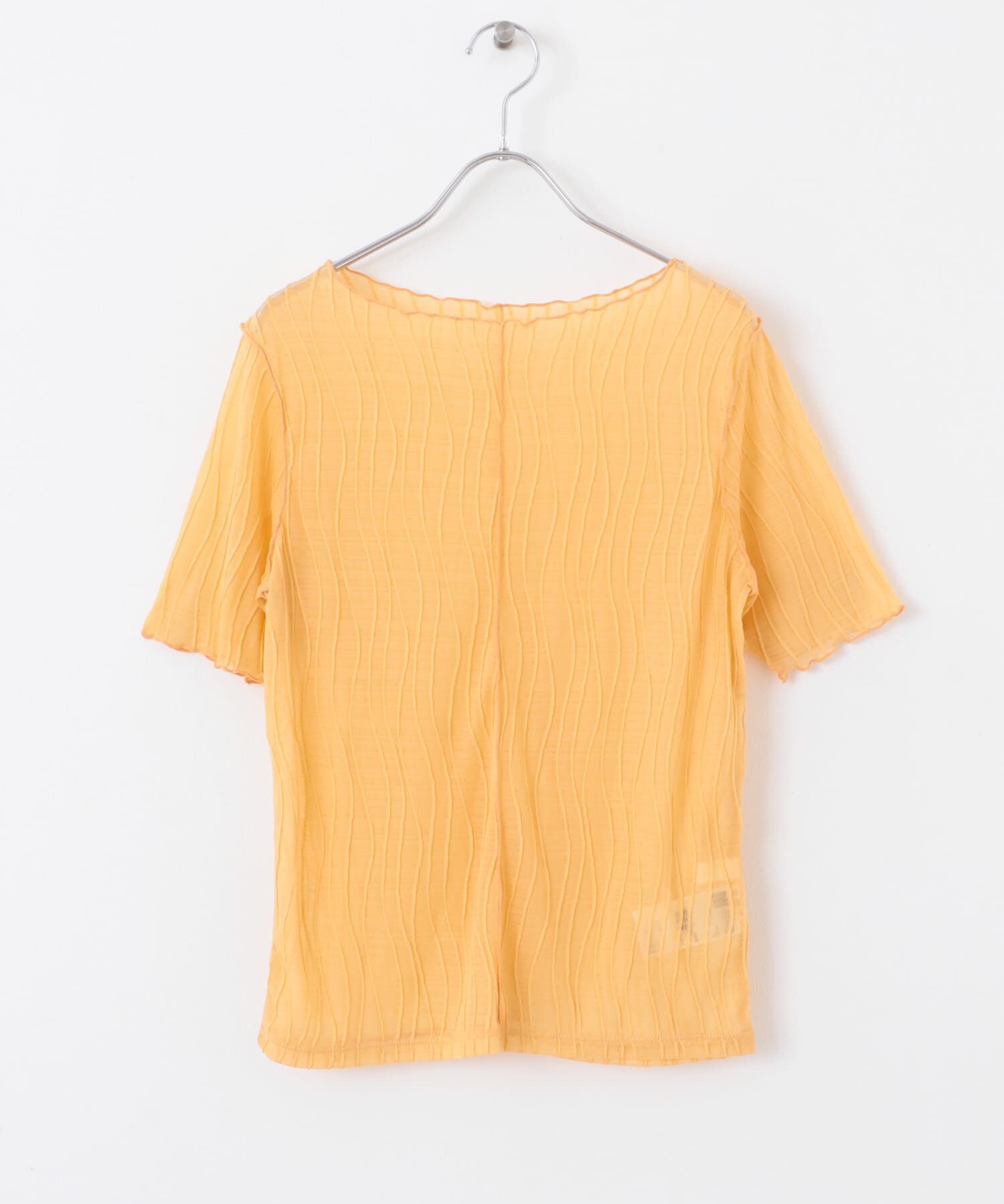 SENSE OF PLACE by URBAN RESEARCH「『一部WEB限定カラー』ウェーブジャガードトップ(半袖)」|Tシャツ・カットソー|