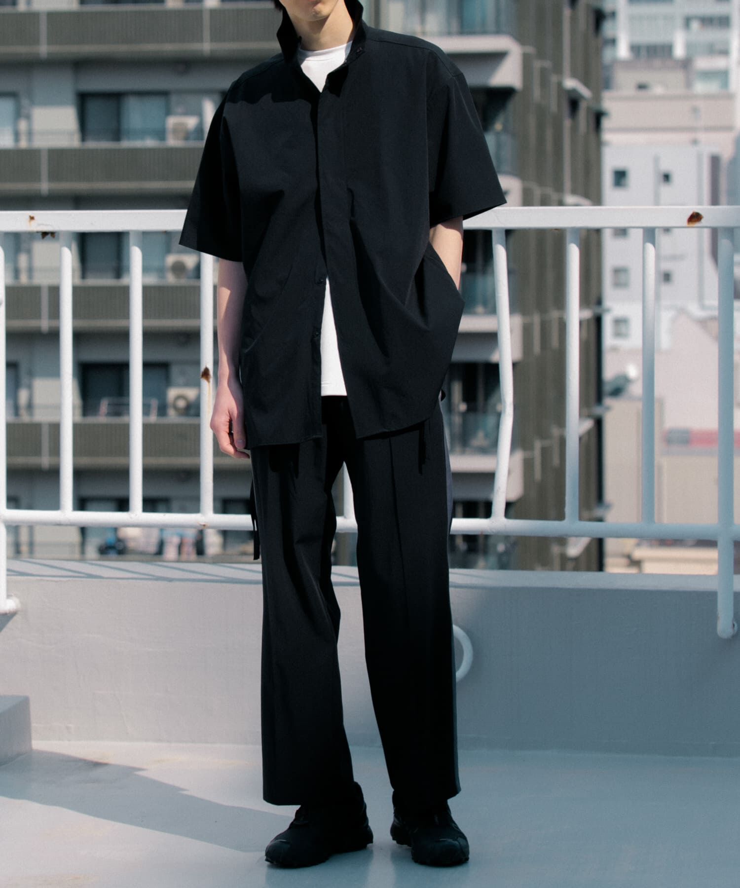 SENSE OF PLACE by URBAN RESEARCH「Uiscel　4wayストレッチサイドジップルーズシャツ」|シャツ・ブラウス|