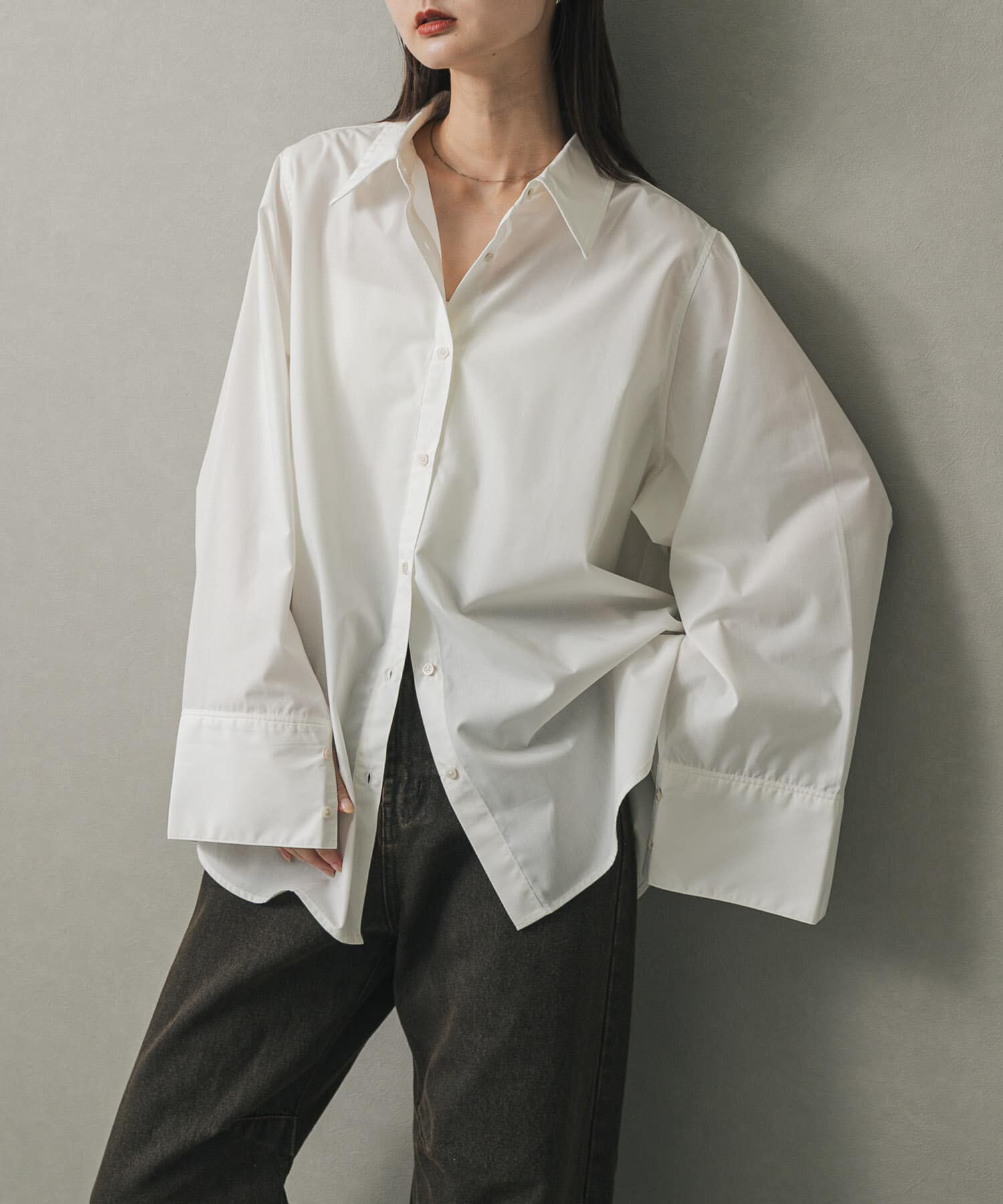 SENSE OF PLACE by URBAN RESEARCH「スリットスリーブルーズシャツ」|シャツ・ブラウス|アイボリー