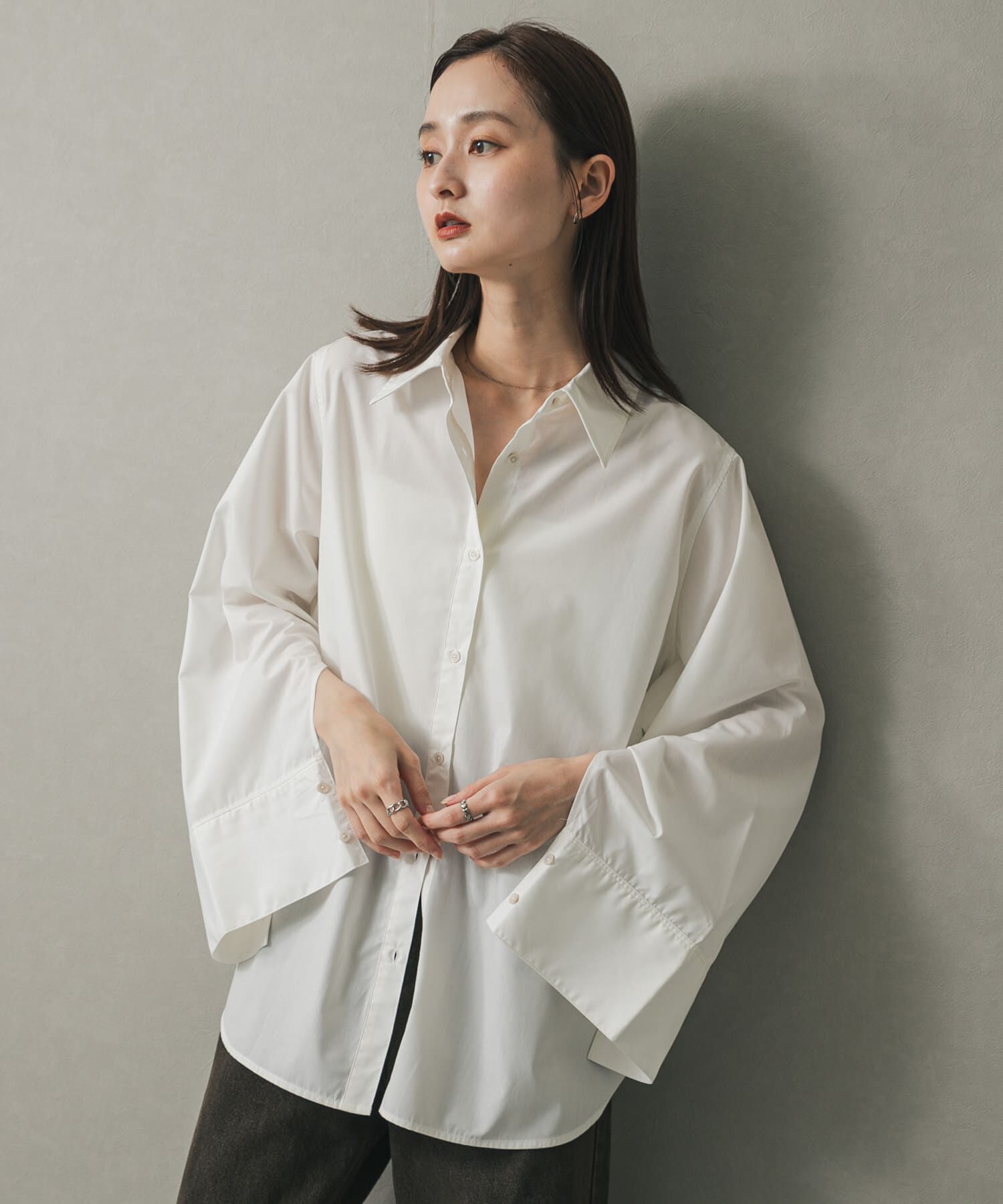 SENSE OF PLACE by URBAN RESEARCH「スリットスリーブルーズシャツ」|シャツ・ブラウス|