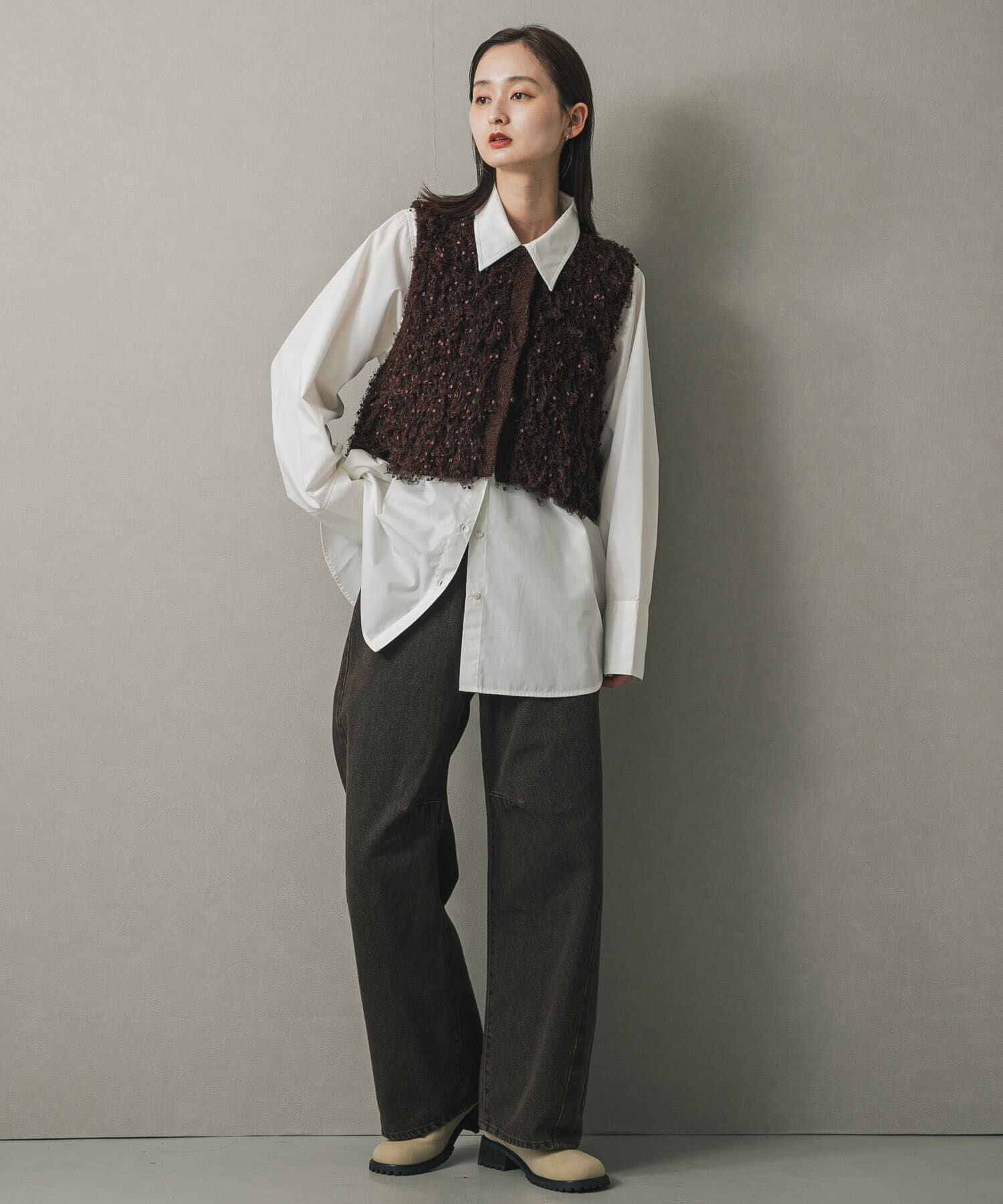 SENSE OF PLACE by URBAN RESEARCH「スリットスリーブルーズシャツ」|シャツ・ブラウス|