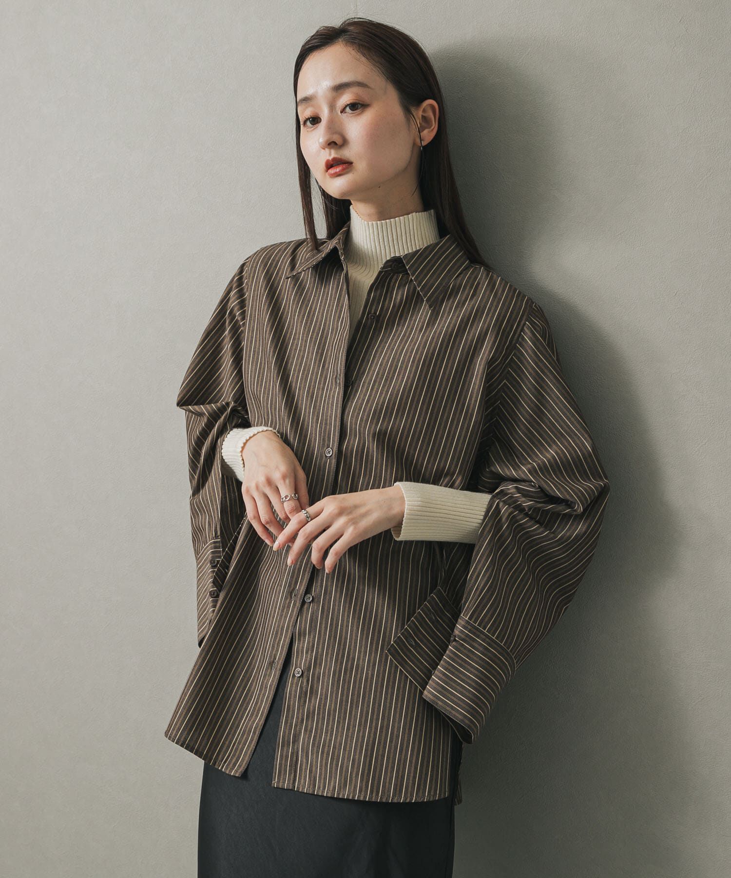 SENSE OF PLACE by URBAN RESEARCH「スリットスリーブルーズシャツ」|シャツ・ブラウス|