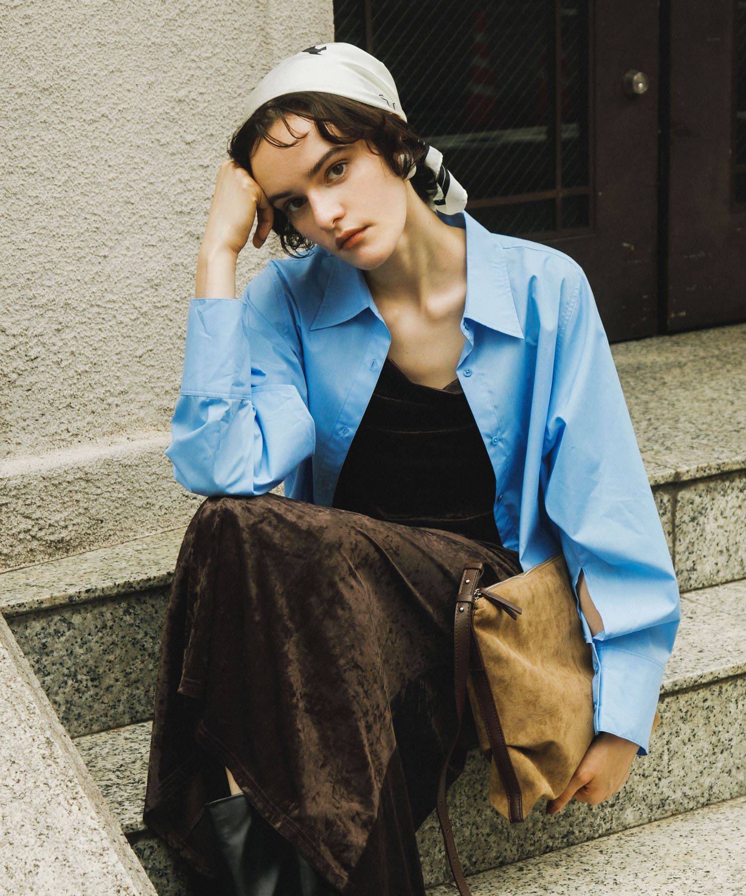 SENSE OF PLACE by URBAN RESEARCH「スリットスリーブルーズシャツ」|シャツ・ブラウス|