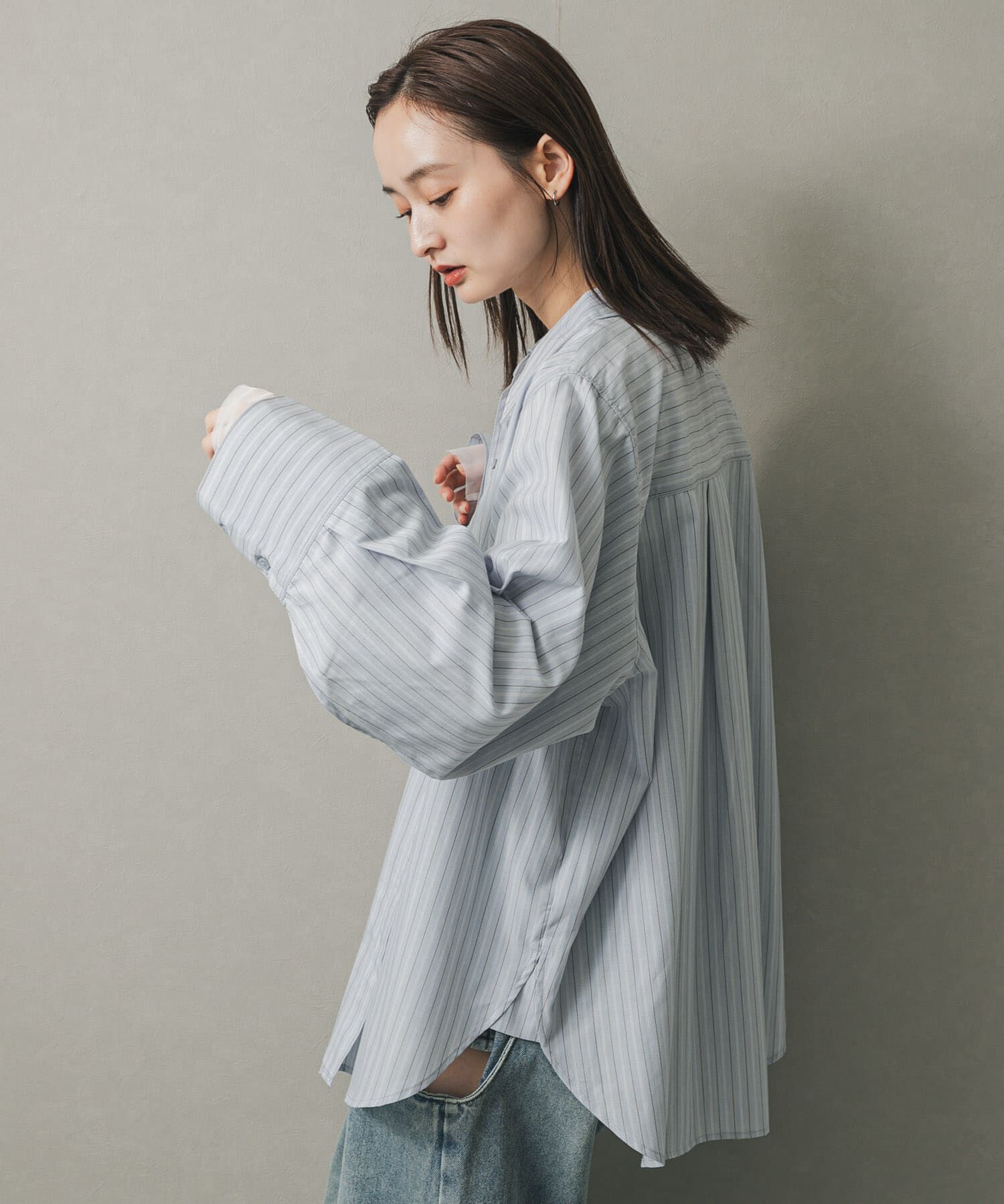 SENSE OF PLACE by URBAN RESEARCH「スリットスリーブルーズシャツ」|シャツ・ブラウス|