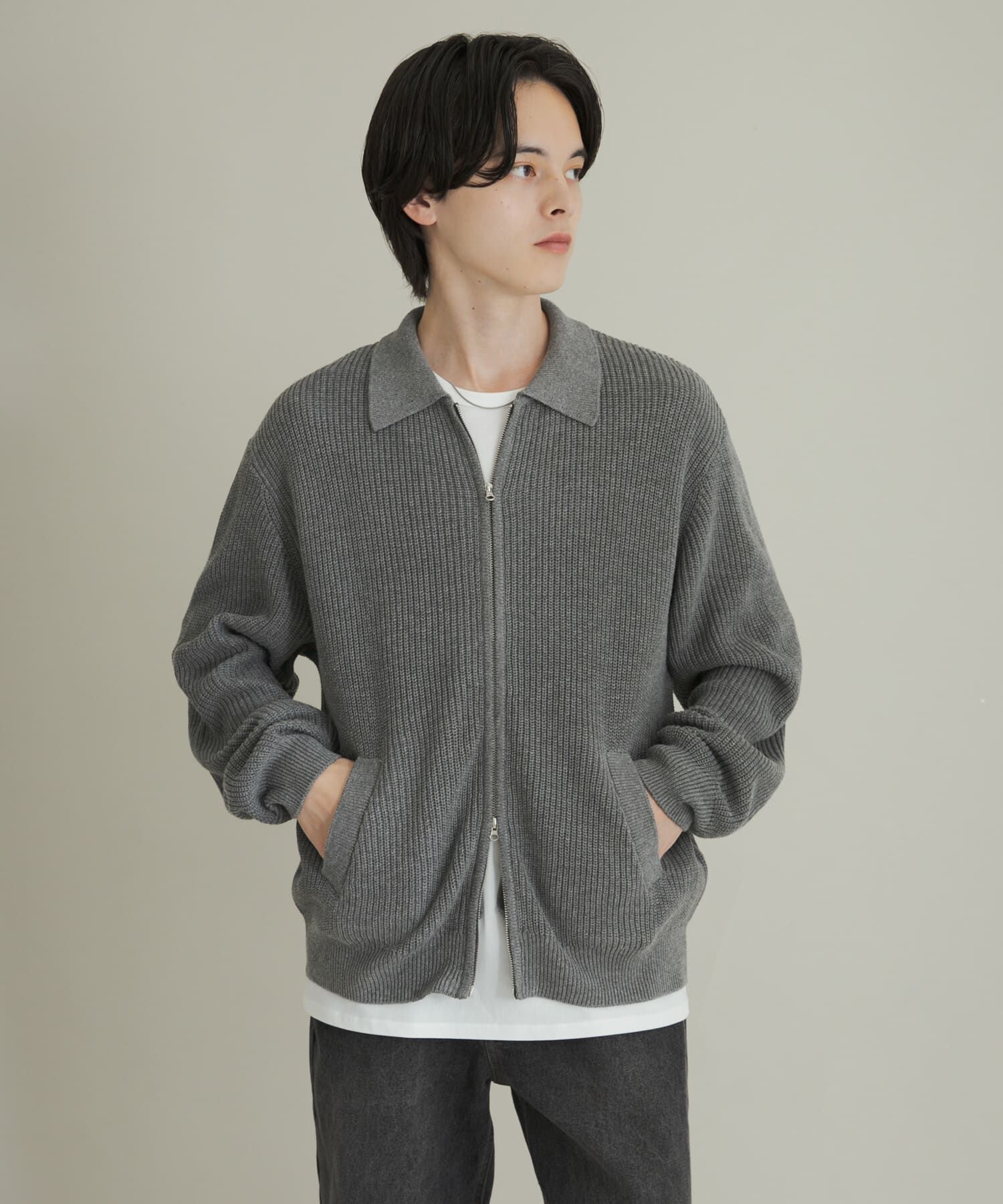 SENSE OF PLACE by URBAN RESEARCH「ダブルジップニットカーディガン」|ニット・セーター|