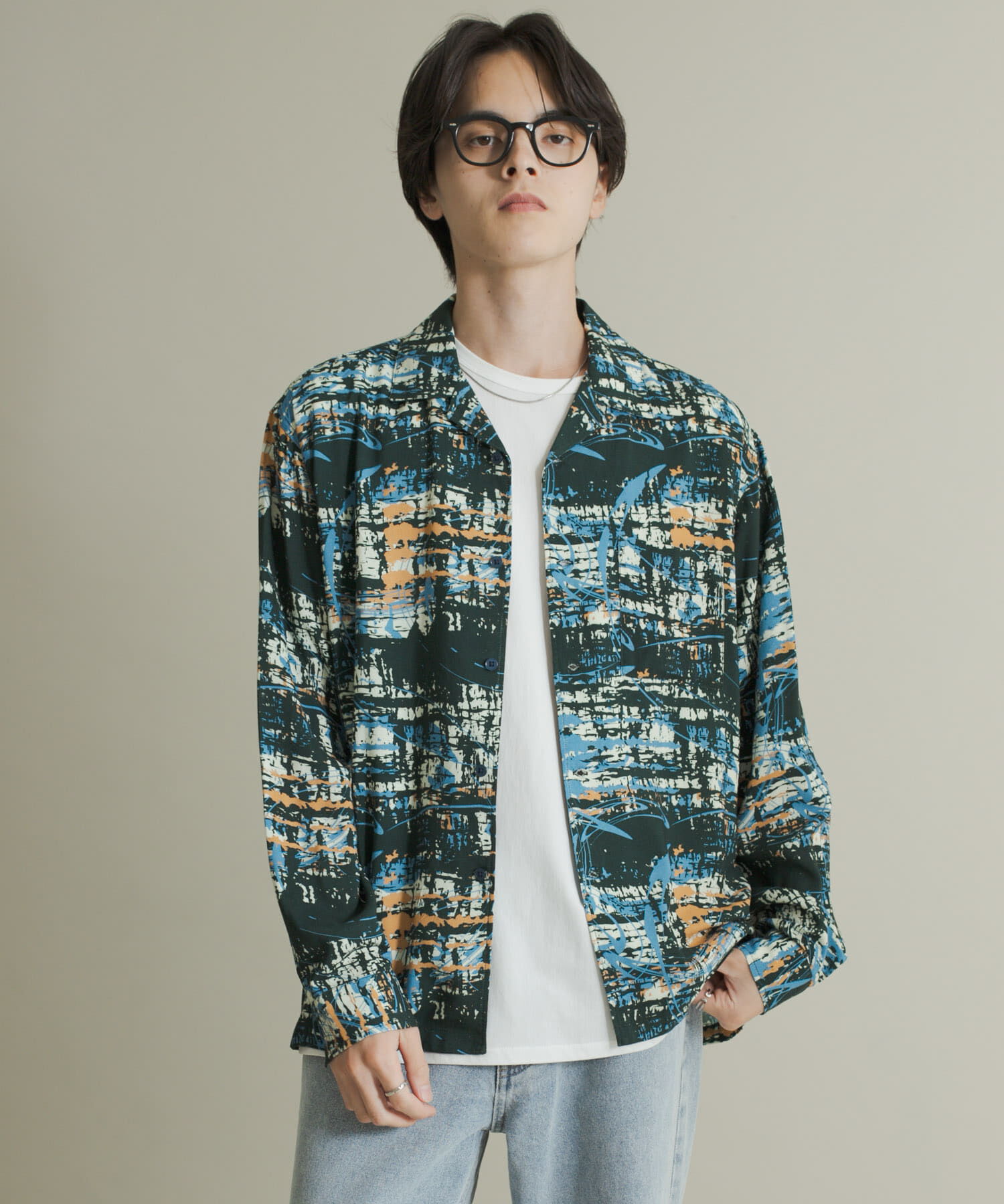 SENSE OF PLACE by URBAN RESEARCH「アソートパターンオープンカラーロングスリーブシャツ」|シャツ・ブラウス|