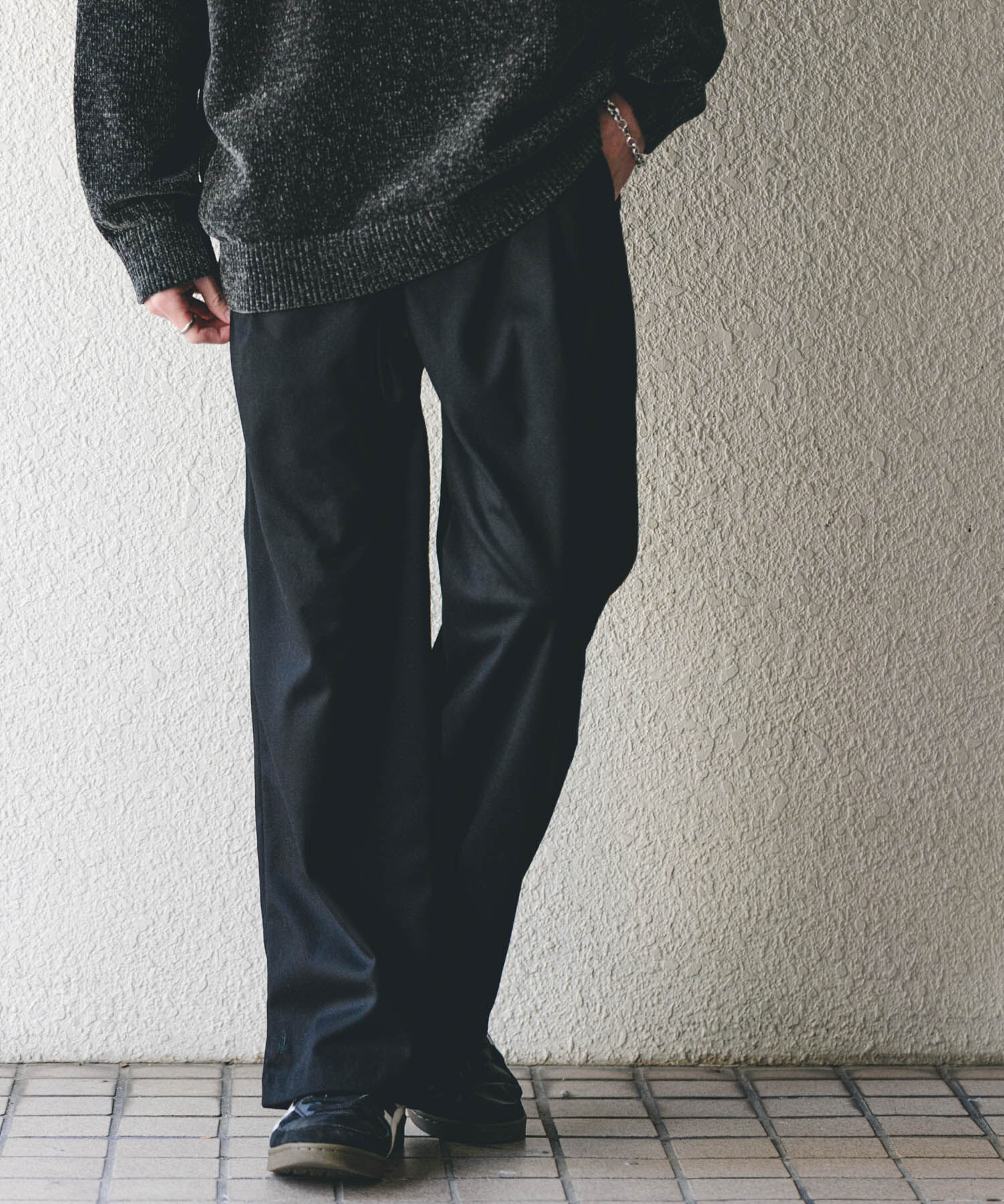 SENSE OF PLACE by URBAN RESEARCH「ブラッシュドイージーワイドパンツ」|その他|ブラック