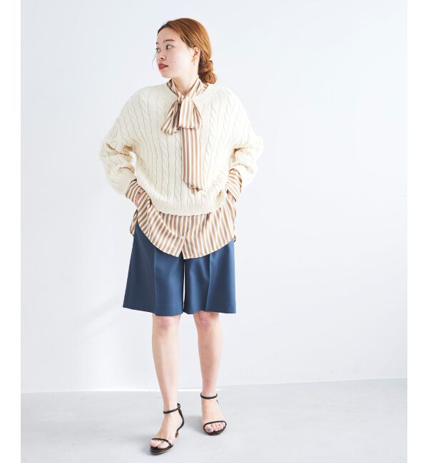 le.coeur blanc「ツイルストレッチハーフパンツ」|その他|