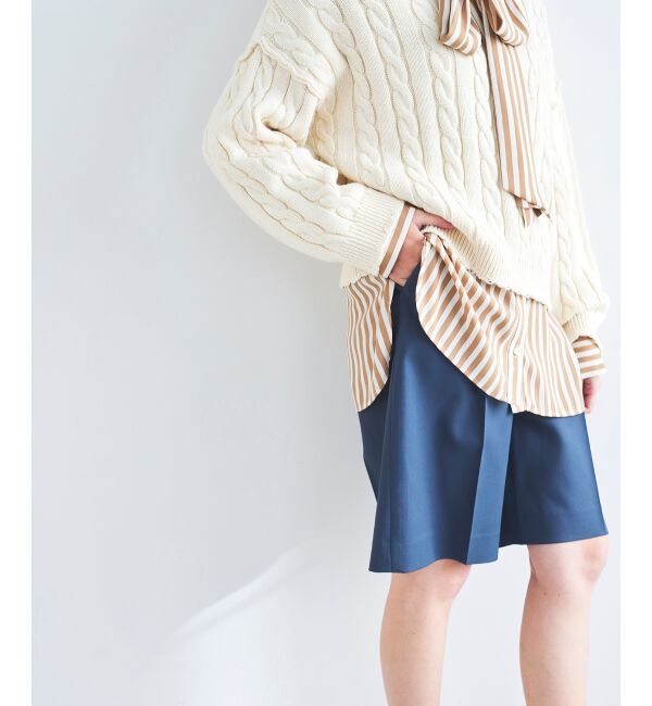 le.coeur blanc「ツイルストレッチハーフパンツ」|その他|