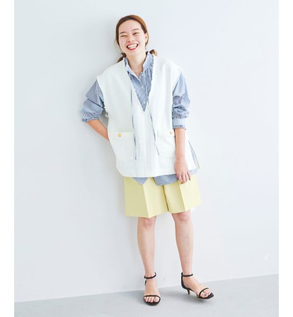 le.coeur blanc「ツイルストレッチハーフパンツ」|その他|