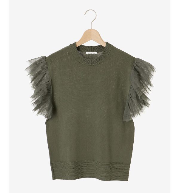 le.coeur blanc「チュールスリーブニット」|ニット・セーター|