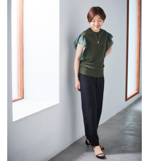 le.coeur blanc「チュールスリーブニット」|ニット・セーター|