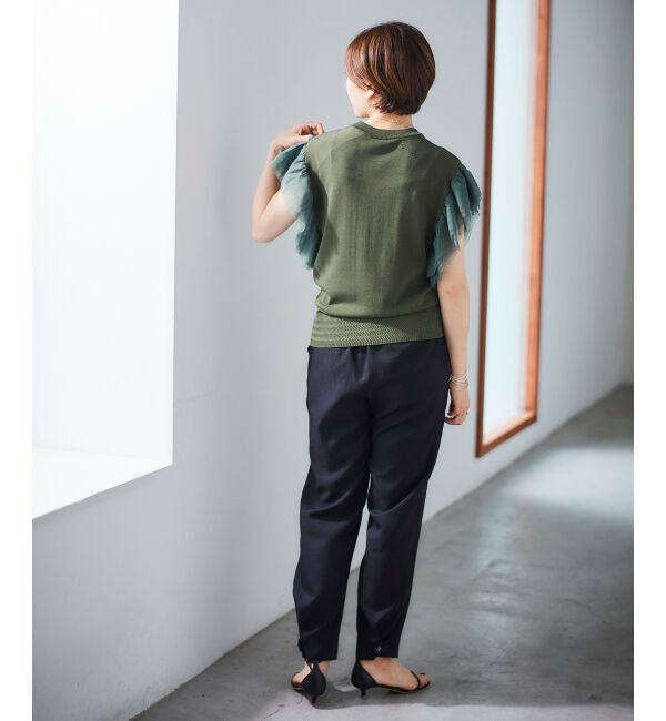 le.coeur blanc「チュールスリーブニット」|ニット・セーター|