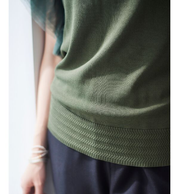 le.coeur blanc「チュールスリーブニット」|ニット・セーター|