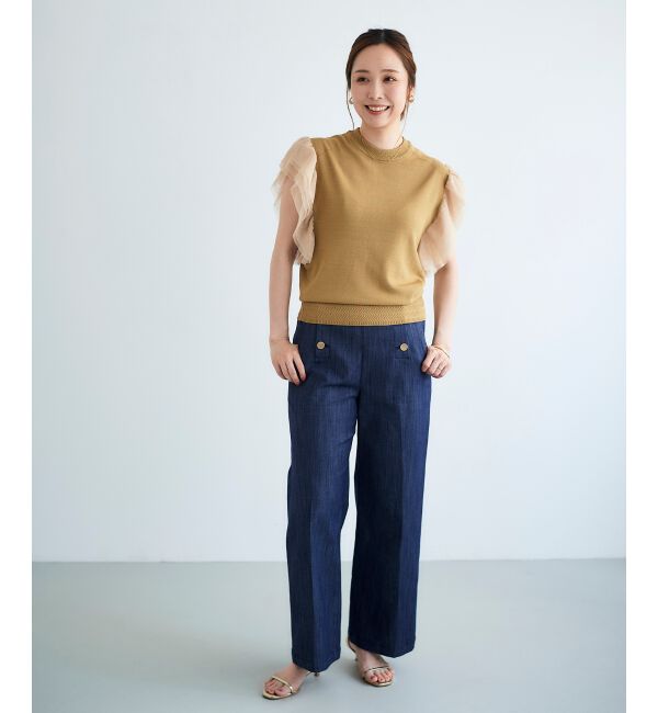 le.coeur blanc「チュールスリーブニット」|ニット・セーター|