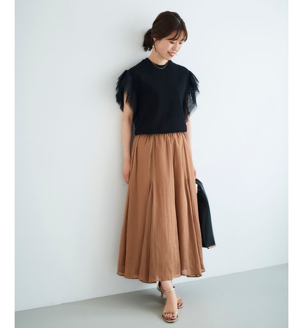 le.coeur blanc「チュールスリーブニット」|ニット・セーター|