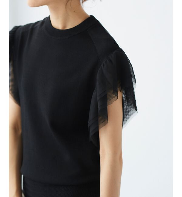 le.coeur blanc「チュールスリーブニット」|ニット・セーター|