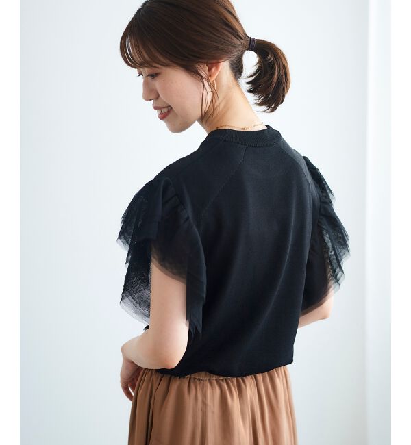 le.coeur blanc「チュールスリーブニット」|ニット・セーター|