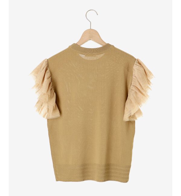 le.coeur blanc「チュールスリーブニット」|ニット・セーター|