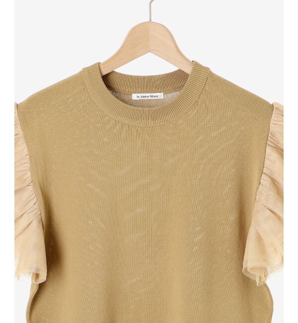 le.coeur blanc「チュールスリーブニット」|ニット・セーター|