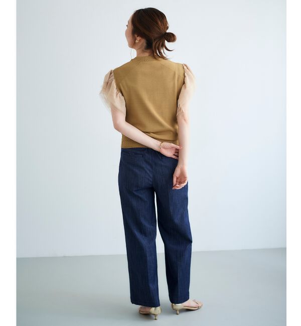 le.coeur blanc「チュールスリーブニット」|ニット・セーター|