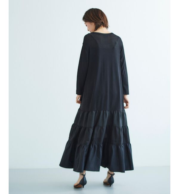 le.coeur blanc「《手洗い可能》TORRAZZO DONNAニットドッキングワンピース」|ワンピース|